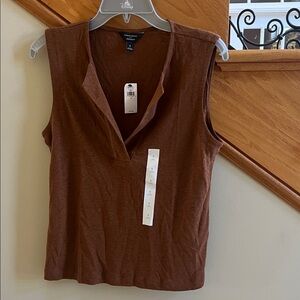 Banana Republic Brown Sleeveless Top Size Small New With Tag